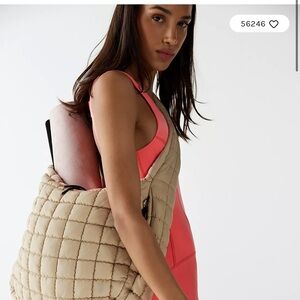 FP Movement Tan Quilted Tote Bag